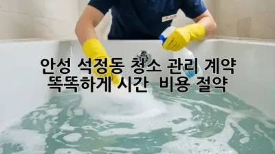 안성 석정동 청소 관리 계약✨ 똑똑하게 시간 & 비용 절약!
